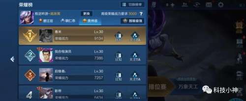 河北省哪个英雄战力最低-王者荣耀战力查询系统