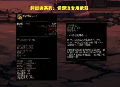 dnf巨剑大全图片-不同级别武器外观的区别