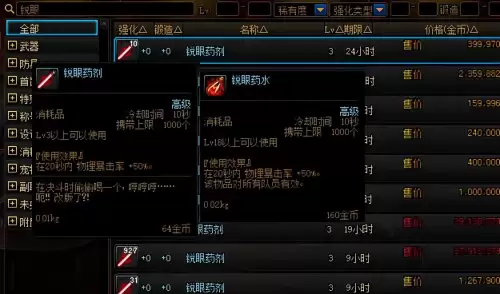 dnf锐眼药剂怎么获得-DNF复活药剂