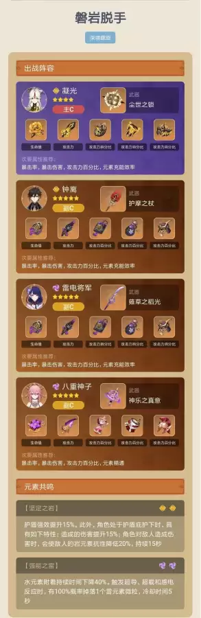 原神岩套四件套效果怎么理解-磐岩套的奇妙用法
