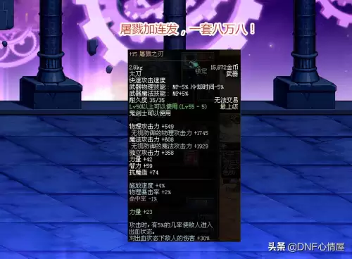 地下城屠戮之魂毕业武器-DNF毕业武器