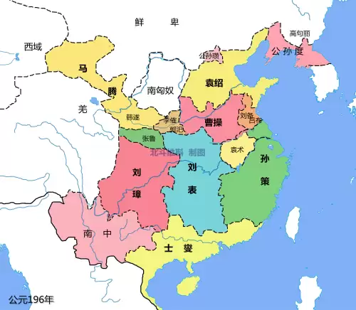 三国地形图高清可放大-东汉末年地图