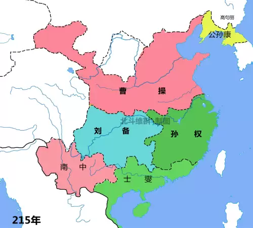 三国地形图高清可放大-东汉末年地图
