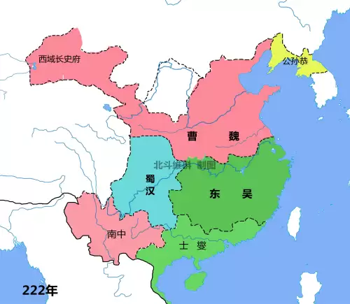 三国地形图高清可放大-东汉末年地图