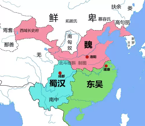 三国地形图高清可放大-东汉末年地图